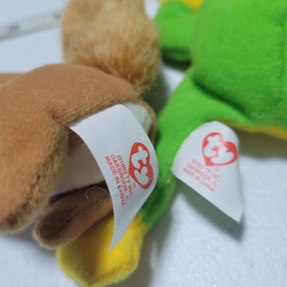 TY Teenie Beanie Babies Steg Strut Smoochy Nuts Plush Lot 4 Stuffed Animal Toys - Picture 6 of 8